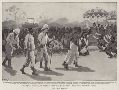 The Field Telegraph Section Arriving in Kumassi with the Advance Guard by Joseph Nash